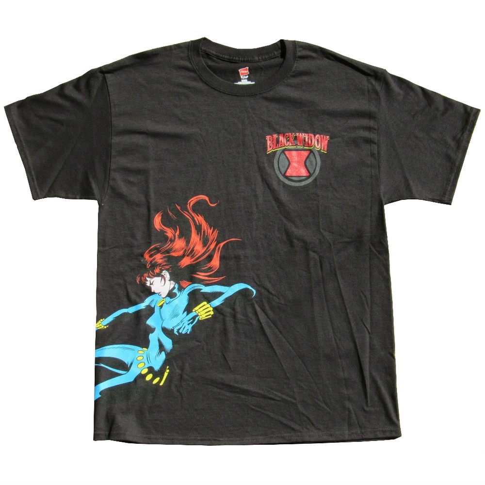 New! Black Widow Marvel Comics Avenger T-Shirt S L XL